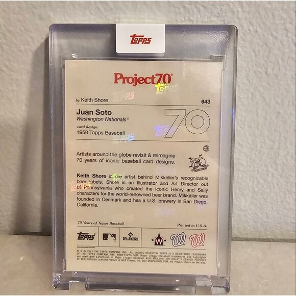 Juan Soto 2021 Topps Project 70 #643 by Keith Shore Washington Nationals - Picture 2 of 8